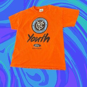 NYCFC Youth T-Shirt — Orange w/ Ford Logo ⚽🧡